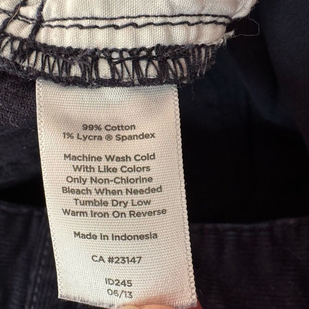 Talbots Corduroy Pants 8 Womens Curvy Black Bootcut Classic Capsule Wardrobe - Picture 4 of 5